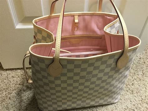 louis vuitton rose ballerine neverfull|louis vuitton damier azur neverfull.